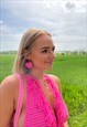 Crochet Love Heart Earrings
