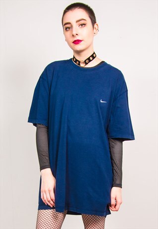 NIKE VINTAGE 90'S NAVY BLUE OVERSIZED T-SHIRT