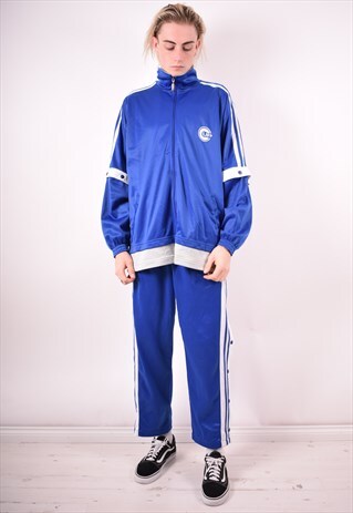 MENS VINTAGE FULL TRACKSUIT XL BLUE 90S