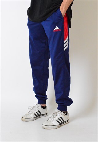 VINTAGE 90S NAVY BLUE ADIDAS SPORTS SWEATPANTS