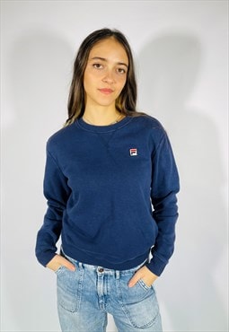 Vintage Size S Fila Sweatshirt in Blue