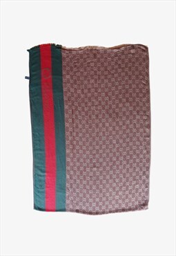 Vintage Gucci BOOT Monogram Double Sided Scarf