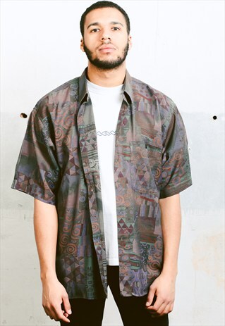 VINTAGE AZTEC PATTERN SHIRT