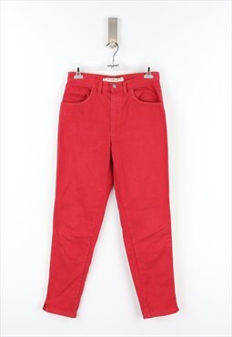 Sisley Slim Fit High Waist Jeans in Red - 46