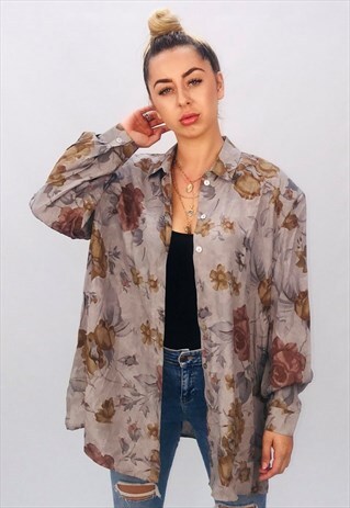 VINTAGE OVERSIZED PATTERN SHIRT