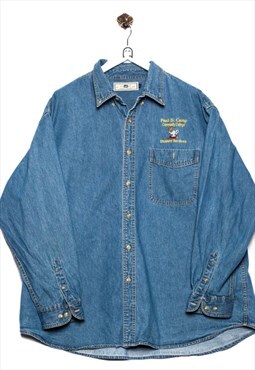 Vintage Lee Jeans Shirt Paul D. Camp Community College Blue-