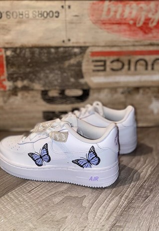 NIKE PANEL CUSTOM AIR FORCE 1 - VIOLET BUTTERFLY