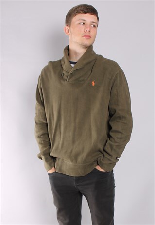 VINTAGE POLO RALPH LAUREN COLLARED SWEATSHIRT