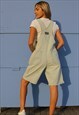 VINTAGE PALE BLUE LONG OVERALL DUNGAREE SHORTS