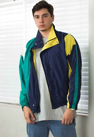 VINTAGE DIOR COLOR-BLOCK JACKET LOGO 90S L 14.9