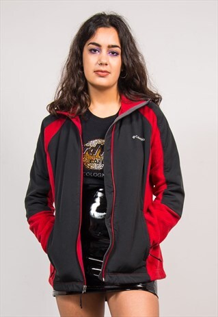 90'S VINTAGE RED COLUMBIA FLEECE JACKET