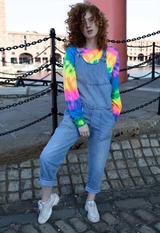 VINTAGE LIGHT BLUE DENIM DUNGAREES