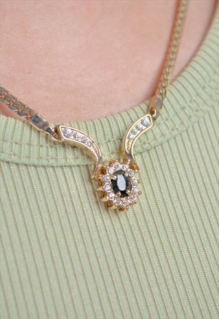VINTAGE DIAMANTE NECKLACE