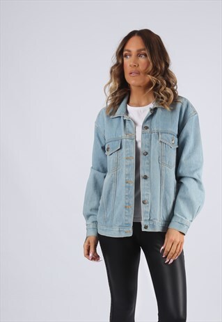 DENIM JACKET OVERSIZED FITTED TOMMY UK 14 (G95Q)