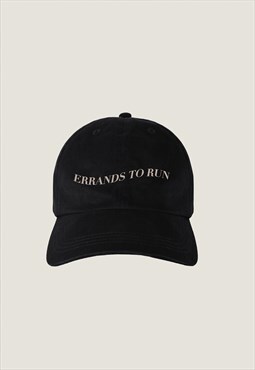 "Errands" embroidered cap black