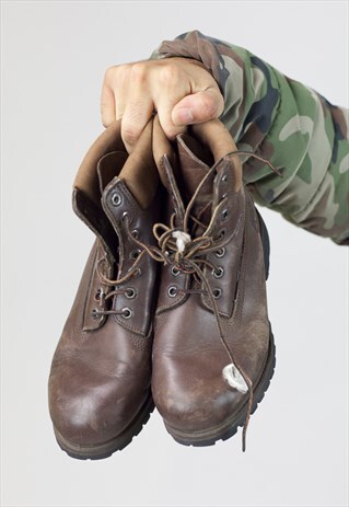 VINTAGE TIMBERLAND BROWN LEATHER BOOTS