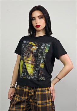 Renaissance cropped t-shirt slim fit unisex pop art top