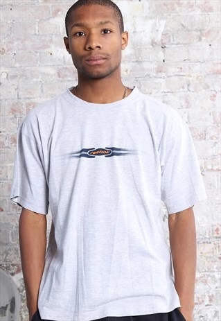 VINTAGE REEBOK BIG LOGO T-SHIRT GREY