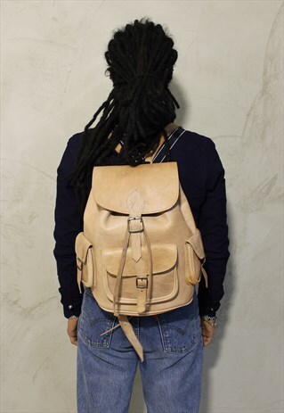 LEATHER BACKPACK FROM MOROCCO