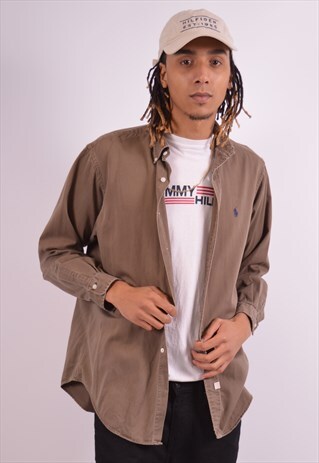 VINTAGE POLO RALPH LAUREN SHIRT KHAKI