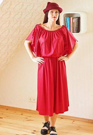 RED SUMMER VINTAGE DRESS