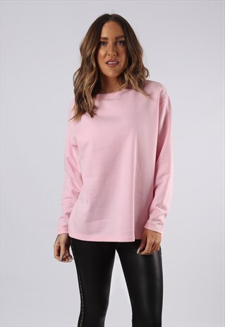 VINTAGE SWEATSHIRT JUMPER OVERSIZED PLAIN UK 12 MEDIUM (HO3C