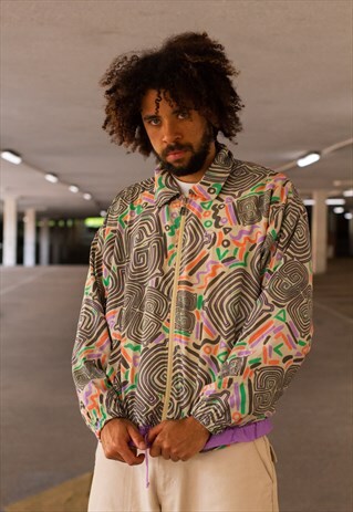 VINTAGE 90'S SERGIO TACCHINI TRACKSUIT JACKET IN MULTICOLOR