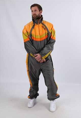 VINTAGE ELLESSE FULL SKI SUIT 90'S TALL UK L 42 - 44" (53E)