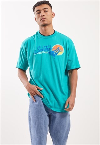 VINTAGE DIVING GRAPHIC PRINT T-SHIRT