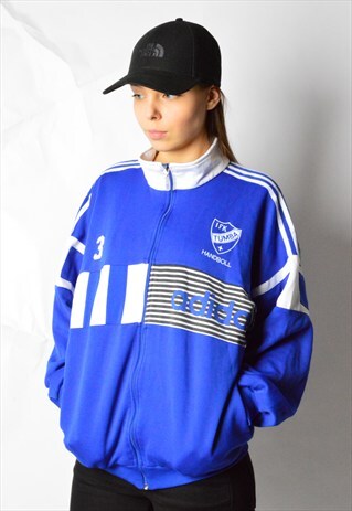 VINTAGE 90S BLUE HANDBALL ADIDAS TRACK JACKET