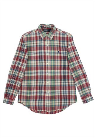 POLO RALPH LAUREN CHECK COTTON RED/GREEN/WHITE SHIRT