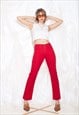 VINTAGE 90S REPLAY STRAIGHT JEANS IN RED DENIM