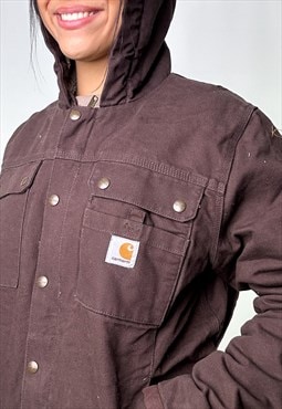 Brown Vintage Carhartt Sherpa Lined Hooded Arctic Jacket