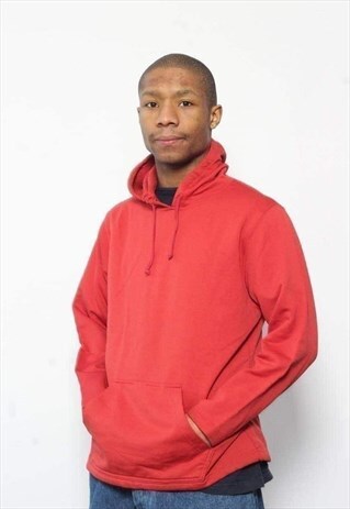 VINTAGE CALVIN KLEIN LOGO HOODIE RED