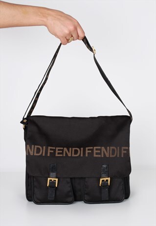 VINTAGE FENDI LOGO SATCHEL BAG