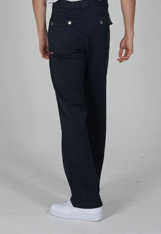 VINTAGE 90S BELSTAFF BLACK CARGO TROUSER