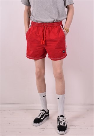 DIADORA MENS VINTAGE SHORTS W34 RED 90S