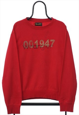 VINTAGE WRANGLER SPELLOUT RED SWEATSHIRT WOMENS