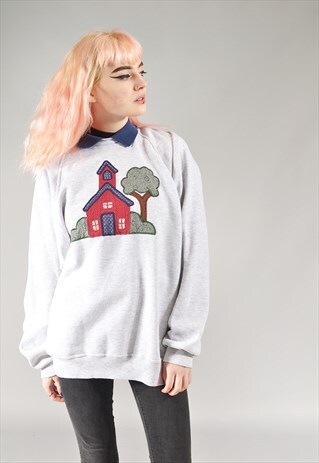 VINTAGE GREY HOME SWEATER