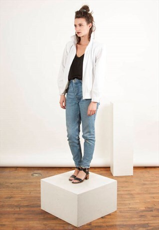 WHITE SPRING COAT / RETRO LIGHT JACKET