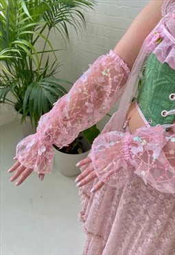 Handmade Butterfly Sleeves - Sequin Fairycore Festival Rave