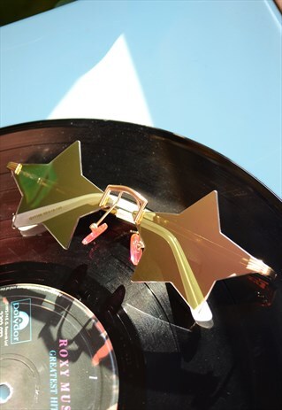 POP STAR SUNGLASSES - STAR SHAPED RIMLESS MIRROR