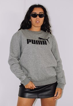 sport Puma grey graphic printed college sweatshirt