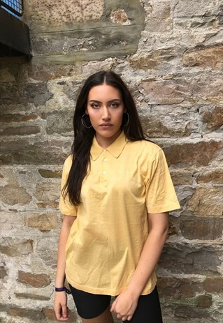 VINTAGE UNISEX POLO SHIRT YELLOW