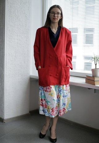 VINTAGE RED DOUBLE BREASTED JACKET