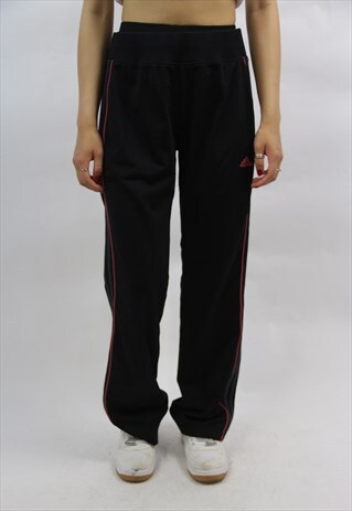 VINTAGE ADIDAS BLACK 90'S TRACKSUIT BOTTOMS