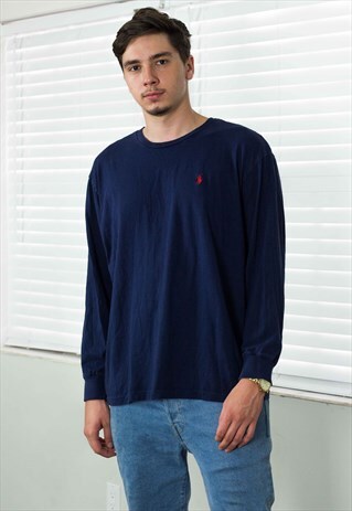 VINTAGE POLO RALPH LAUREN T-SHIRT LOGO 90S XL 9.4