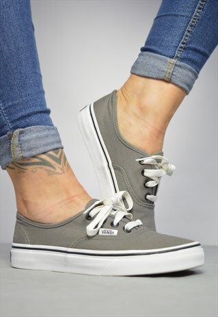 VINTAGE 90S VANS GREY SKATE SHOES TRAINERS SNEAKERS GRUNGE