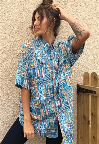 OVERSIZED RETRO 90S 80S VINTAGE UNISEX FESTIVAL SHIRT