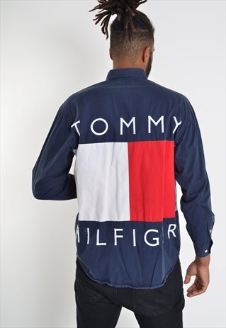 tommy hilfiger big logo shirt